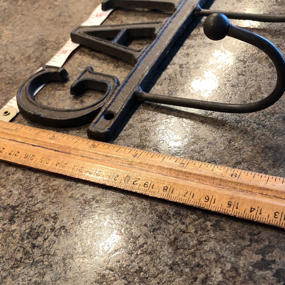 Oil rubbed bronze Metal Garden Wall Hook - Picture 2 of 4
